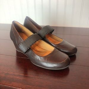 3 for $25 Brown Leather Wedge Heels